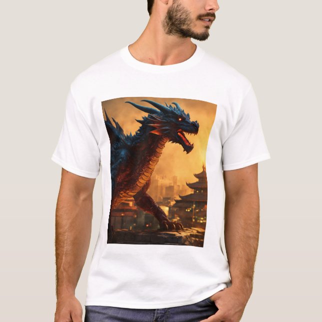T-shirt imprimé Dragon (Devant)