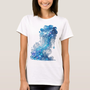 T-shirt Imprimé Edgy Blue BLUE ICE WAVE