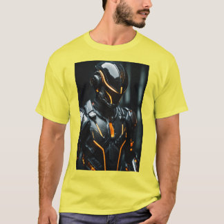 T-SHIRT IMPRIMÉ EN JAUNE DE CHEMISE