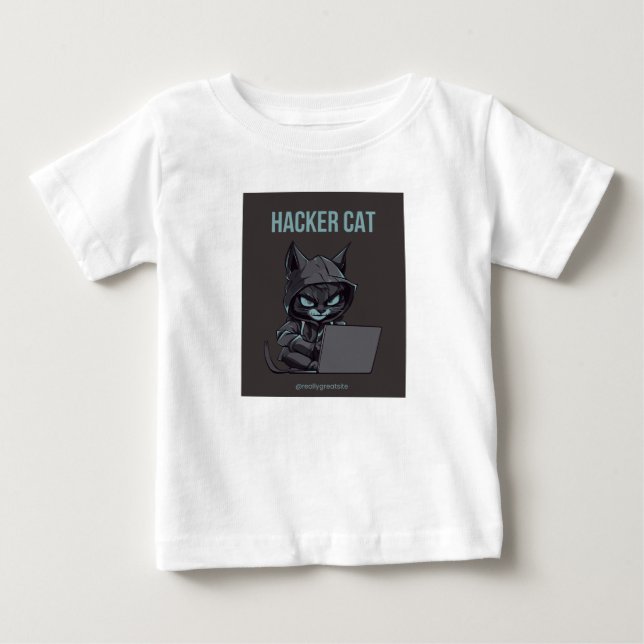 T-shirt imprimé Hacker cat (Devant)