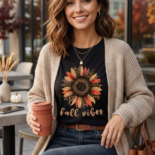 T-shirt Imprimé léopard Tournesol Automne Vibes Western Bo