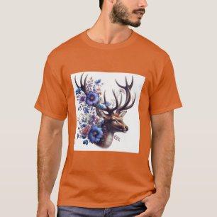 T-Shirt Imprimé Nature Cerf Majestueux