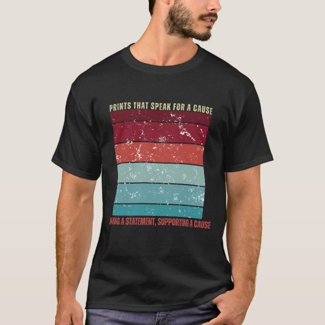 T-shirt Imprime qui parle pour une cause (Devant)