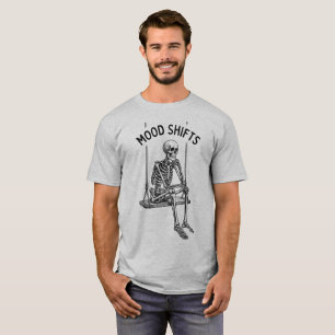 T-Shirt imprimé recto verso avec squelette à bascu