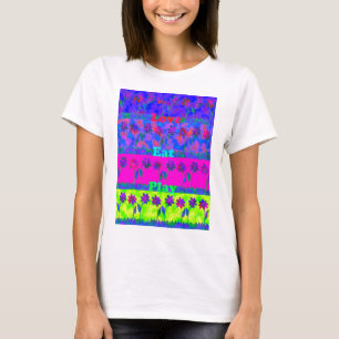 T-shirt Imprimer Art Motivational Vibrant "Eat Love & Play