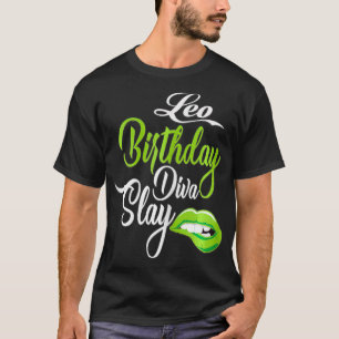 T-shirt Imprimer Graphique Leo Girl Birthday Diva Sl
