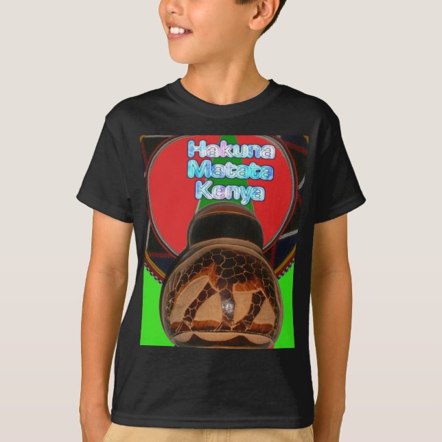T-shirt Imprimer Hakuna Matata Kenya Art (Devant)