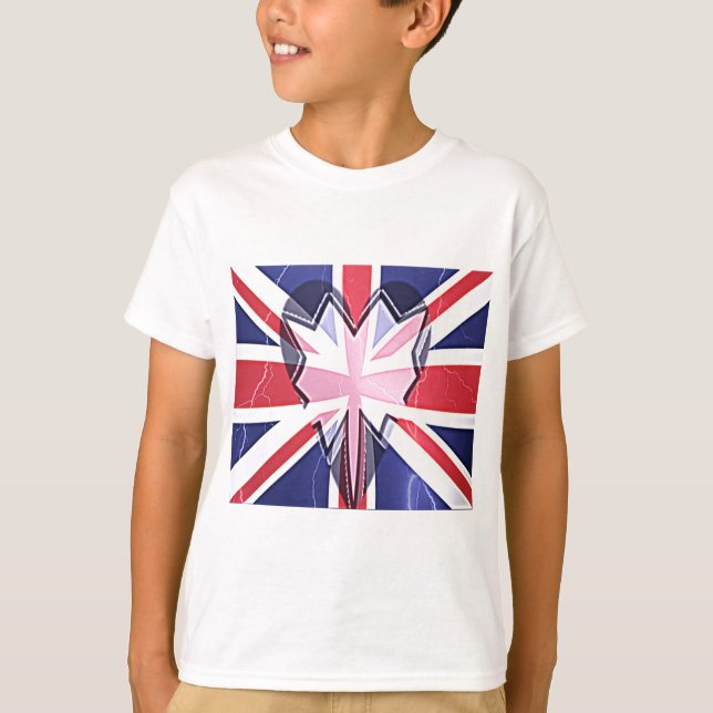 T-shirt Imprimer "I Love UK" (Devant)