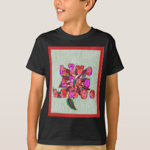 T-shirt Imprimer l'art "Live Life Large"