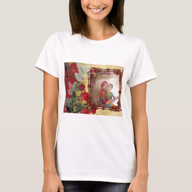 T-shirt Imprimer mariage Doll Portrait Graphique (Devant)