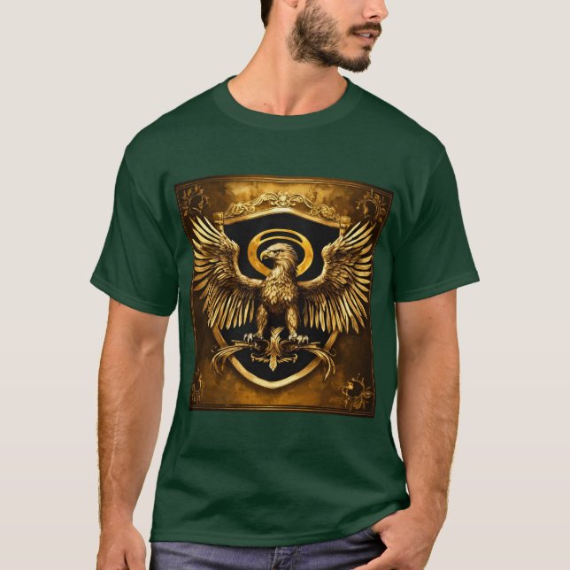 T-shirt Imprimerie Majestic Golden Eagle Crest (Devant)