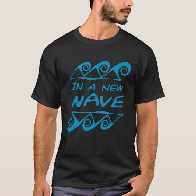 T-shirt In A New Frequency Wave Surf Positive Energy Motiv (Devant)
