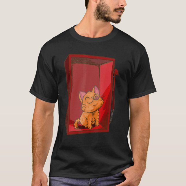T-shirt In Case of Unhappiness  Break Glass   Cat Kitten (Devant)