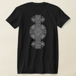 T - Shirt in Fine Jersey mit Silberblumen