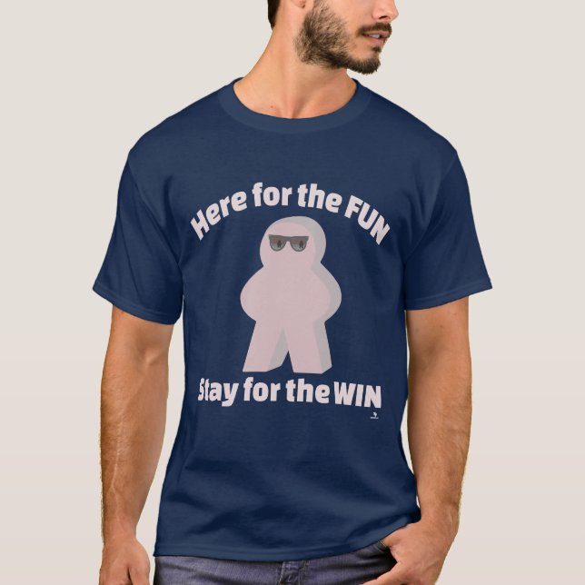 T-shirt In For Fun Stay For Win Game Humour (Devant)