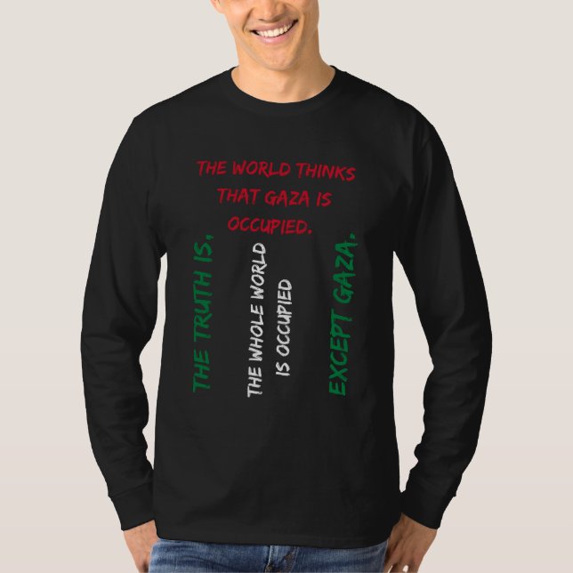T - Shirt in Gaza gerettet, freies palästinensisch (Vorderseite)