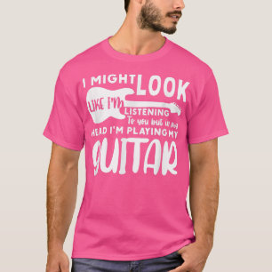 T-shirt In My Head Im Playing My Guitar Musician Bass Guit