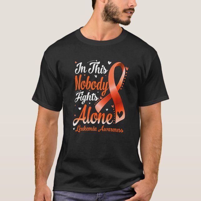 T-shirt In This Family Nobody Fight Alone Leukemia Awarene (Devant)