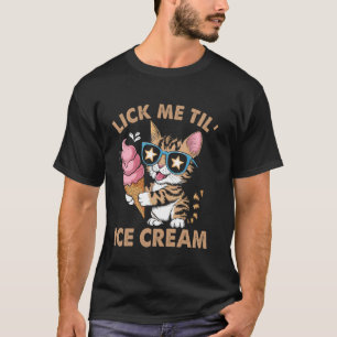 T-shirt Inapproprié Drôle Lèche Moi Jusqu'à Crème Glacée E