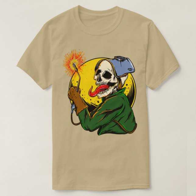 T-shirt Incendie du crâne de soudure (Design devant)