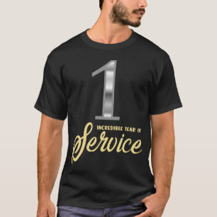 T-shirt Incentif d'appréciation des employés pour 1 an de