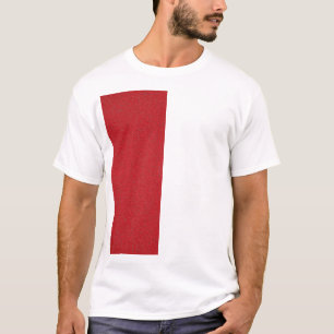 T-shirt inclinable à bruit rouge vertical - person