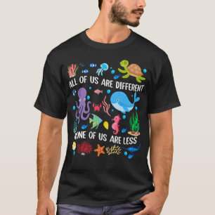 T-shirt Inclusion Animaux Marins Nous Sommes Tous Différen