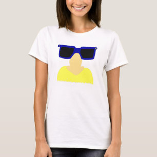 T-shirt Incognito Mustache & Glasses Womens Long-Sleeve T