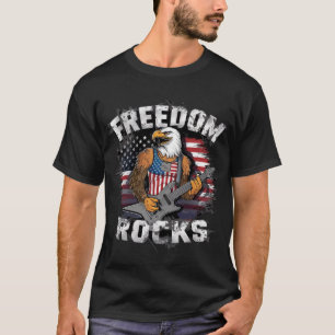 T-shirt Incroyable aigle patriotique de Freedom Rocks joue