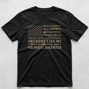 T-shirt Incroyable comme ma plus jeune fille Camo Papa