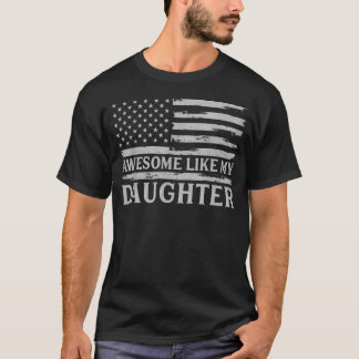 T-shirt Incroyable Comme Mon Drapeau Usa Gris Fête Des Pèr
