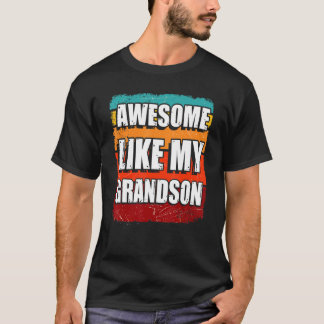 T-shirt Incroyable comme mon petit-fils Rétro Vintage Gran