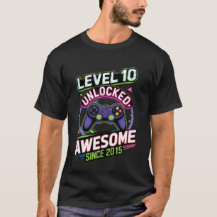 T-shirt Incroyable depuis 2015 10e anniversaire Niveau 10 