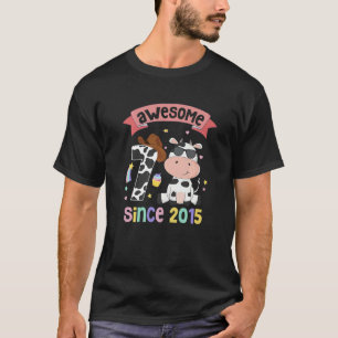 T-shirt Incroyable Depuis 2015 Bébé Fille 7ème Anniversair
