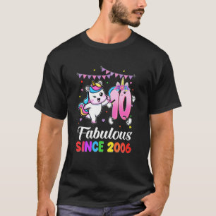 T-shirt Incroyable depuis 2016 10 ans Licorne Anniversaire