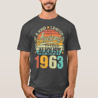 T-shirt Incroyable depuis août 1963 59 ans 59e anniversair
