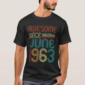 T-shirt Incroyable depuis juin 1963 1963 Année