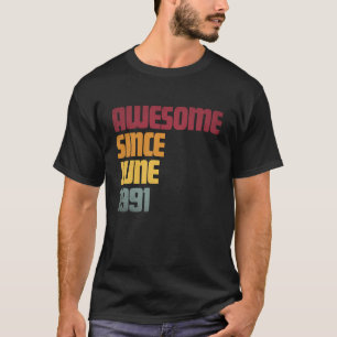 T-shirt Incroyable depuis juin 1991 35e anniversaire - Vin