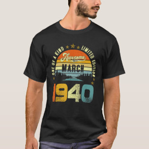T-shirt Incroyable depuis mars 1940 Vintage 82e anniversai