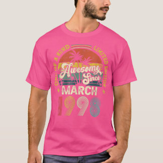 T-shirt Incroyable depuis mars 1998 Vintage 24e anniversai