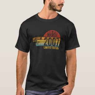 T-shirt Incroyable depuis mars 2007 Anniversaire Légendair