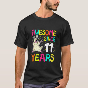 T-shirt Incroyable lama qui fait le dab pour ses 11 ans