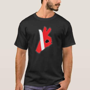 T-shirt Incroyable Tout va bien signal de plongée drapeau