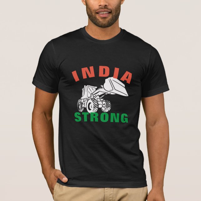 T-shirt Inde Bulldozer forte patriotique Desi Indian Pride (Devant)