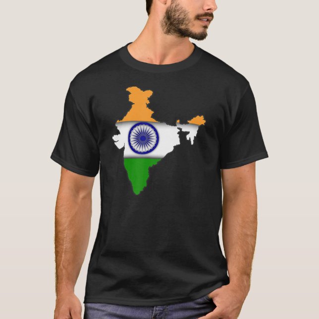 T-shirt Inde Couleurs du drapeau national Pays Indien Asia (Devant)
