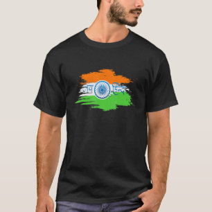 T-shirt Inde Drapeau Indépendance Jai Hind Patriotique