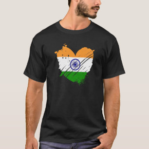 T-shirt Inde Drapeau J'aime Inde C'est dans mon ADN pour l