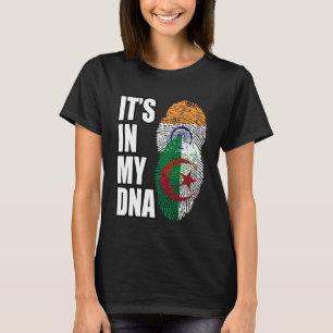 T-shirt Inde Et Algérie Mélangent Le Patrimoine Du Drapeau