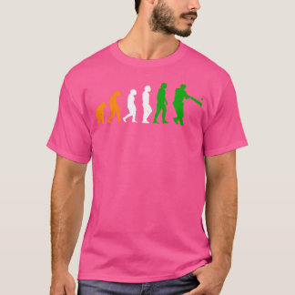 T-shirt Inde Évolution du joueur de cricket Inde Équipe de