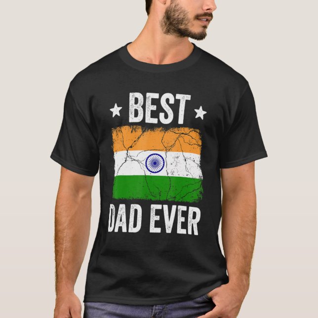 T-shirt Inde Hommes meilleur papa indien jamais (Devant)